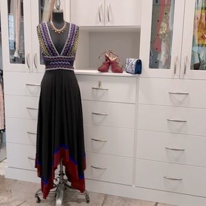 BCBG Maxazria Embroidered Handkerchief Dress